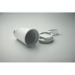 Double-wall travel mug, RPET strap, 300 ml white colour