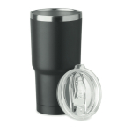 Stainless steel tumbler, sliding lid opening, 550 ml black colour