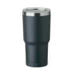 Stainless steel tumbler, sliding lid opening, 550 ml navy-blue colour eighth view