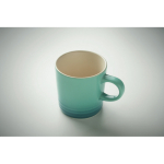 Ceramic mug, colour gradient, white interior, 290 ml turquoise colour