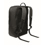 Black RPET laptop backpack, water-resistant, 16'' black colour second view