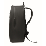 Black RPET laptop backpack, water-resistant, 16'' black colour fifth view