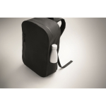 Black RPET laptop backpack, water-resistant, 16'' black colour seventh photographic view