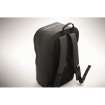 Black RPET laptop backpack, water-resistant, 16'' black colour photographic view