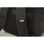 Black RPET laptop backpack, water-resistant, 16'' black colour photographic view