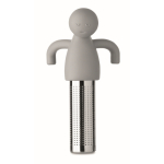 Stainless steel tea infuser, silicone man design grey colour