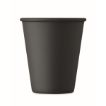 Reusable single-wall cup, corn material, 200 ml black colour third view