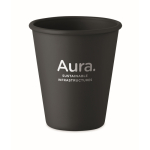 Reusable single-wall cup, corn material, 200 ml black colour main view