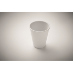 Reusable single-wall cup, corn material, 200 ml white colour second photographic view