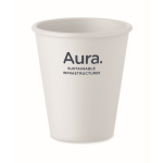 Reusable single-wall cup, corn material, 200 ml white colour main view