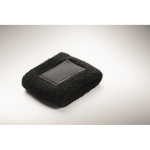 Poly-cotton exercise wristband, custom patch black colour fourth photographic view