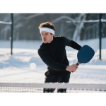 Exercise headband, custom patch white colour second ambient view