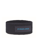 Exercise headband, custom patch navy-blue colour view with print area
