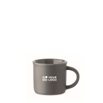 Branded, ceramic espresso mug, 40 ml dark grey colour view with print area