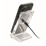 Transparent phone stand, 15W wireless charger transparent colour fourth view