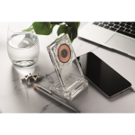 Transparent phone stand, 15W wireless charger transparent colour ambient view
