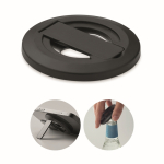 Circular magnetic iPhone® holder, bottle opener included black colour