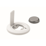 Circular magnetic iPhone® holder, bottle opener included white colour second view