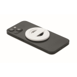 Circular magnetic iPhone® holder, bottle opener included white colour third view