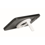 Circular magnetic iPhone® holder, bottle opener included white colour fourth view