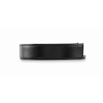 Set of 4 coasters, matching holder, synthetic leather black colour fourth view