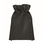 Small RPET drawstring gift bag, single colour, 20x30 cm black colour
