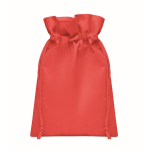 Small RPET drawstring gift bag, single colour, 20x30 cm red colour