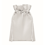 Small RPET drawstring gift bag, single colour, 20x30 cm white colour