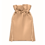 Small RPET drawstring gift bag, single colour, 20x30 cm ivory colour