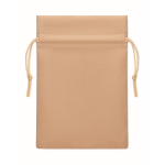 Small RPET drawstring gift bag, single colour, 20x30 cm ivory colour second view