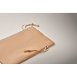 Small RPET drawstring gift bag, single colour, 20x30 cm ivory colour third photographic view