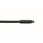 Mobile lanyard, charging and data transfer cable black colour tenth view