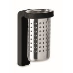 Stainless steel tea infuser, plastic hook black colour sixth view