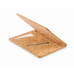 Cork passport holder, card compartment beige colour third view