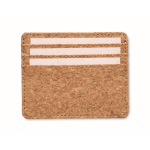 Cork card holder, 3 cards, main compartment beige colour third view