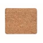 Cork card holder, 3 cards, main compartment beige colour