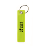 Classic “Remove before flight” keyring, reflective neon yellow colour view with print area
