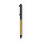 Twist-action pen, recycled materials, blue ink green colour seventh view