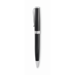 Twist-action recycled stainless steel pen, case, blue ink black colour seventh view