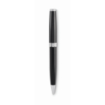 Twist-action recycled stainless steel pen, case, blue ink black colour eighth view