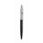 Stainless steel click pen, case included, blue ink black colour second main view