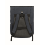 Roll-top laptop backpack, trolley strap, 15'' blue colour sixth view