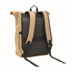 Roll-top laptop backpack, trolley strap, 15'' second view