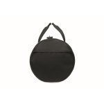 Polyester and PU travel bag, side compartments black colour