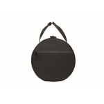Polyester and PU travel bag, side compartments black colour