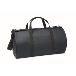 Polyester and PU travel bag, side compartments blue colour