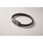 Braided PU bracelet, charging and data cable, 60W black colour second photographic view
