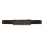 Braided PU bracelet, charging and data cable, 60W black colour fifth view