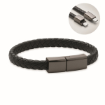 Braided PU bracelet, charging and data cable, 60W black colour eighth view