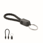 Black braided bracelet, charging and data cable, 60W black colour second view